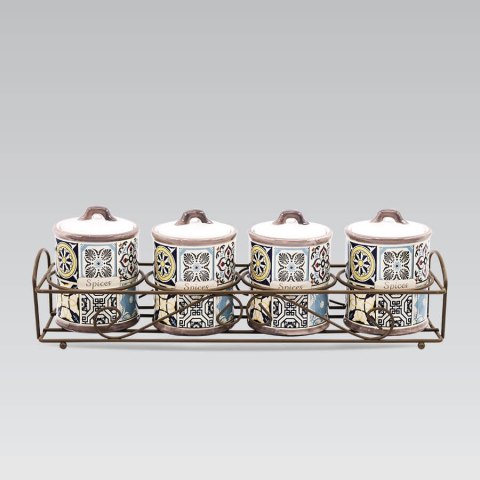 ZESTAW 4 POJEMNIKÓW NA PRZYPRAWY MAESTRO HOLIDAY IN PORTO MR-20005-04CS