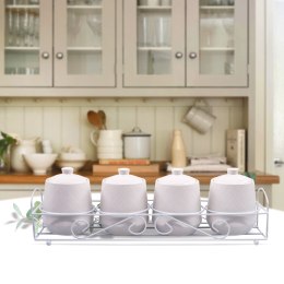 ZESTAW 4 POJEMNIKÓW NA PRZYPRAWY MAESTRO WHITE MR-20002-04CS