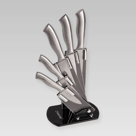 ZESTAW NOŻY KOMPLET 6 ELEMENTÓW NA STOJAKU ZE STOJAKIEM MAESTRO MR-1410