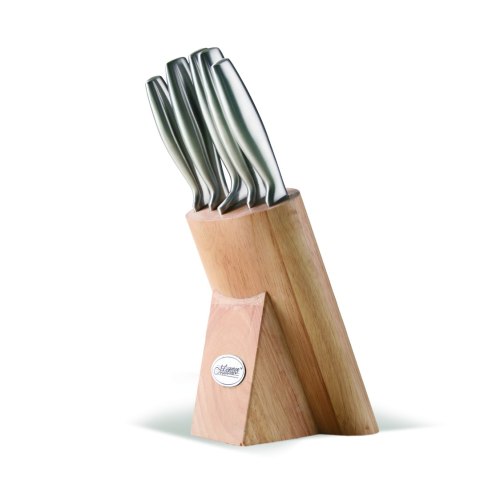 ZESTAW NOŻY KOMPLET 6 ELEMENTÓW W BLOKU ZE STOJAKIEM MAESTRO MR-1420