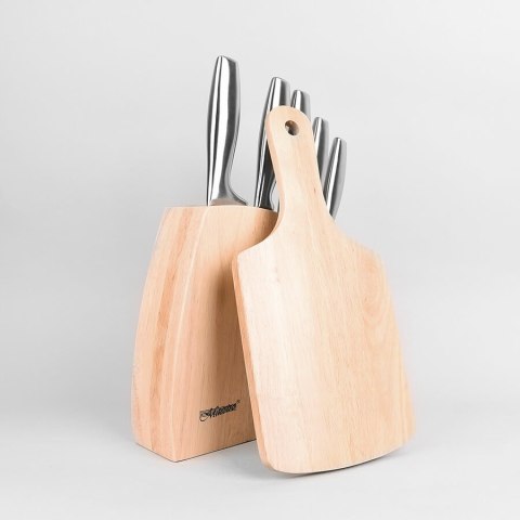 ZESTAW NOŻY KOMPLET 7 ELEMENTÓW NA STOJAKU Z DESKĄ DO KROJENIA MAESTRO MR-1411