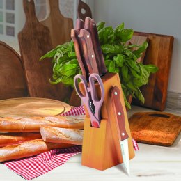 ZESTAW NOŻY KOMPLET 7 ELEMENTÓW W BLOKU ZE STOJAKIEM MAESTRO MR-1401