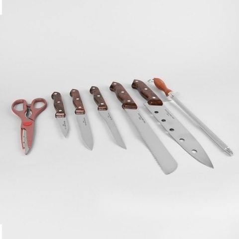 ZESTAW NOŻY KOMPLET 8 ELEMENTÓW NA STOJAKU ZE STOJAKIEM MAESTRO MR-1406