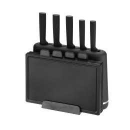 ZESTAW NOŻY Z DESKAMI KUCHENNYMI NA PODSTAWCE 10-ELE CZARNY MAESTRO MR-1412-BL