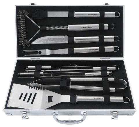 ZESTAW PRZYBORÓW DO GRILLA, 10 ELEMENTÓW, NARZĘDZIA DO GRILLOWANIA, KLAUSBERG KB-7901