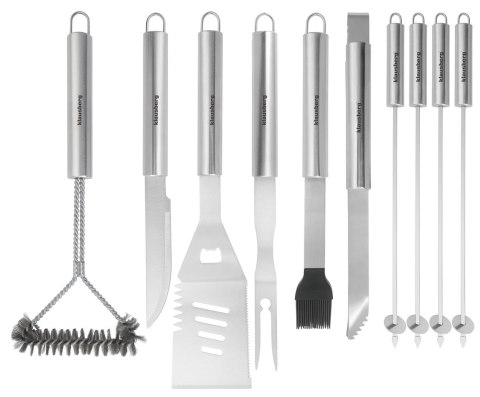 ZESTAW PRZYBORÓW DO GRILLA, 10 ELEMENTÓW, NARZĘDZIA DO GRILLOWANIA, KLAUSBERG KB-7901