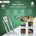 ZESTAW PRZYBORÓW DO GRILLA, 3 ELEMENTY, NARZĘDZIA DO GRILLOWANIA, KINGHOFF KH-1919