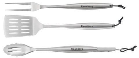 ZESTAW PRZYBORÓW DO GRILLA, 3 ELEMENTY, NARZĘDZIA DO GRILLOWANIA, KLAUSBERG KB-7900