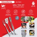 ZESTAW PRZYBORÓW DO GRILLA, 3 ELEMENTY, NARZĘDZIA DO GRILLOWANIA, KLAUSBERG KB-7900