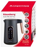 CZAJNIK ELEKTRYCZNY Z REGULACJĄ TEMPERATURY 1.7L BEZPRZEWODOWY CZARNY KLAUSBERG KB-7892