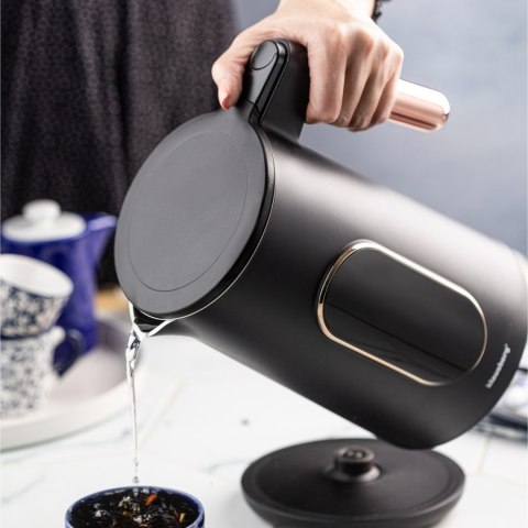 CZAJNIK ELEKTRYCZNY Z REGULACJĄ TEMPERATURY 1.7L BEZPRZEWODOWY CZARNY KLAUSBERG KB-7892