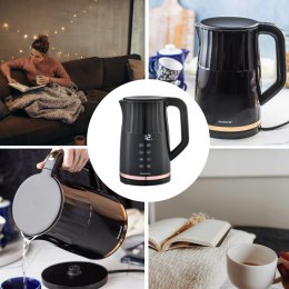 CZAJNIK ELEKTRYCZNY Z REGULACJĄ TEMPERATURY 1.7L BEZPRZEWODOWY CZARNY KLAUSBERG KB-7896