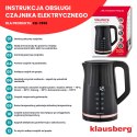 CZAJNIK ELEKTRYCZNY Z REGULACJĄ TEMPERATURY 1.7L BEZPRZEWODOWY CZARNY KLAUSBERG KB-7896