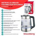 CZAJNIK ELEKTRYCZNY Z REGULACJĄ TEMPERATURY SZKLANY 1.7L KLAUSBERG KB-7888
