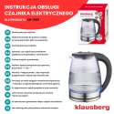 CZAJNIK ELEKTRYCZNY Z REGULACJĄ TEMPERATURY SZKLANY 1.8L KLAUSBERG KB-7887