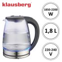 CZAJNIK ELEKTRYCZNY Z REGULACJĄ TEMPERATURY SZKLANY 1.8L KLAUSBERG KB-7887