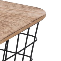 KOSZYK DO PRZECHOWYWANIA METALOWY Z POKRYWKĄ CZARNY 31X21,5X18 CM EXCELLENT HOUSEWARE 730164