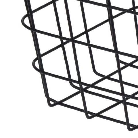 KOSZYK DO PRZECHOWYWANIA METALOWY Z POKRYWKĄ CZARNY 31X21,5X18 CM EXCELLENT HOUSEWARE 730164