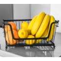 KOSZYK KOSZ NA OWOCE WARZYWA I WARZYWA METALOWY CZARNY 31X18X16CM VILDE 229007
