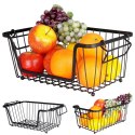 KOSZYK KOSZ NA OWOCE WARZYWA I WARZYWA METALOWY CZARNY SKRZYNKA VILDE 229056