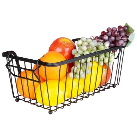 KOSZYK KOSZ NA OWOCE WARZYWA I WARZYWA METALOWY CZARNY SKRZYNKA VILDE 229056