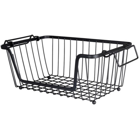 KOSZYK KOSZ NA OWOCE WARZYWA I WARZYWA METALOWY CZARNY SKRZYNKA VILDE 229056