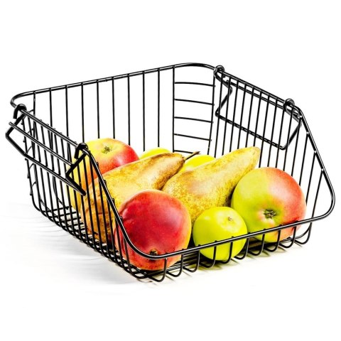 KOSZYK KOSZ NA OWOCE WARZYWA I WARZYWA METALOWY CZARNY VILDE 730170
