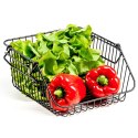 KOSZYK KOSZ NA OWOCE WARZYWA I WARZYWA METALOWY CZARNY VILDE 730170