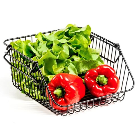 KOSZYK KOSZ NA OWOCE WARZYWA I WARZYWA METALOWY CZARNY VILDE 730170