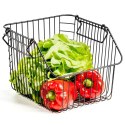KOSZYK KOSZ NA OWOCE WARZYWA I WARZYWA METALOWY CZARNY VILDE 730171