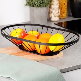 KOSZYK KOSZ NA OWOCE WARZYWA METALOWY CZARNY MISTY 40,5X25,5 CM NAVA 10-100-032