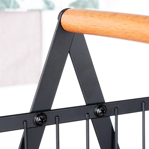 KOSZYK KOSZ NA OWOCE WARZYWA METALOWY CZARNY PIĘTROWY 3-POZIOMOWY VILDE 229115