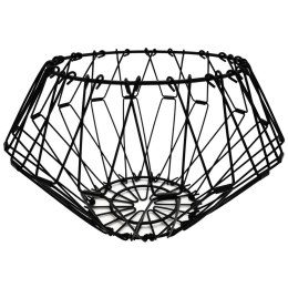 KOSZYK KOSZ NA OWOCE WARZYWA METALOWY CZARNY SKŁADANY VILDE 730131