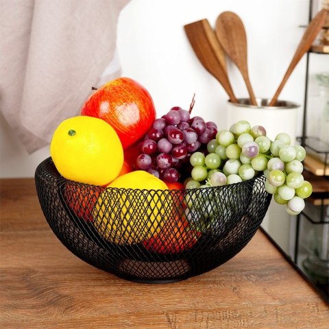 KOSZYK KOSZ NA OWOCE WARZYWA METALOWY CZARNY VILDE 229069
