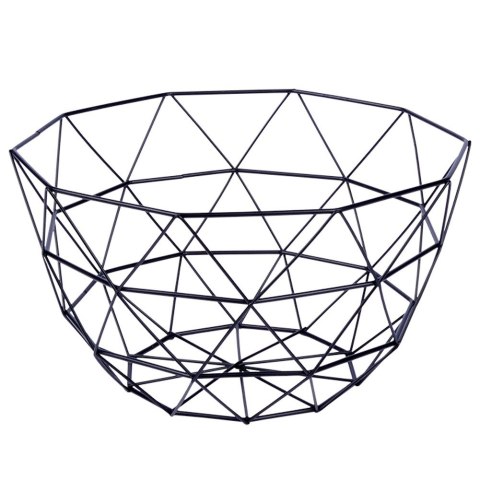 KOSZYK KOSZ NA OWOCE WARZYWA METALOWY CZARNY Z WIESZAKIEM VILDE 229019