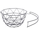 KOSZYK KOSZ NA OWOCE WARZYWA METALOWY CZARNY Z WIESZAKIEM VILDE 229019