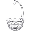 KOSZYK KOSZ NA OWOCE WARZYWA METALOWY CZARNY Z WIESZAKIEM VILDE 229019