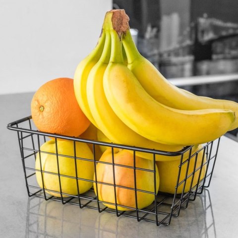 KOSZYK KOSZ NA OWOCE WARZYWA METALOWY POJEMNIK CZARNY 24X18X10CM LOFT HIT 730156