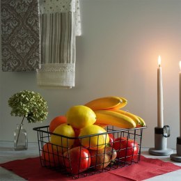 KOSZYK KOSZ NA OWOCE WARZYWA METALOWY POJEMNIK CZARNY 28X22X12CM LOFT HIT 730154