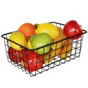 KOSZYK KOSZ NA OWOCE WARZYWA METALOWY POJEMNIK CZARNY 28X22X12CM LOFT HIT 730154