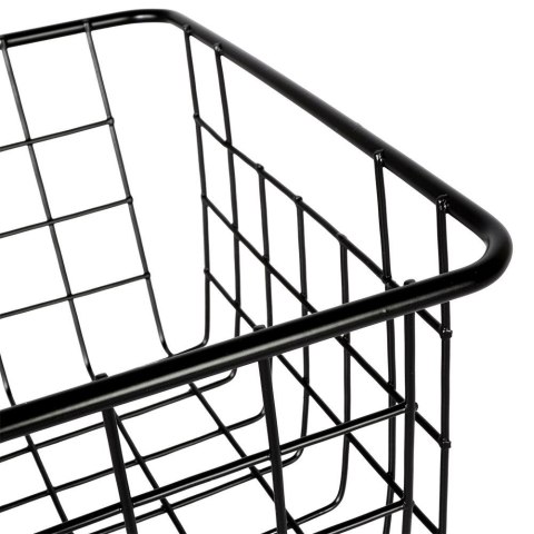 KOSZYK KOSZ NA OWOCE WARZYWA METALOWY POJEMNIK CZARNY 28X22X12CM LOFT HIT 730154