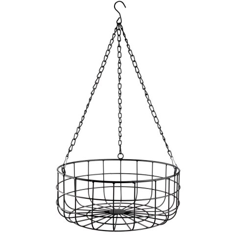 KOSZYK KOSZ NA OWOCE WARZYWA WISZĄCY METALOWY CZARNY VILDE 730158