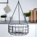 KOSZYK KOSZ NA OWOCE WARZYWA WISZĄCY METALOWY CZARNY VILDE 730158