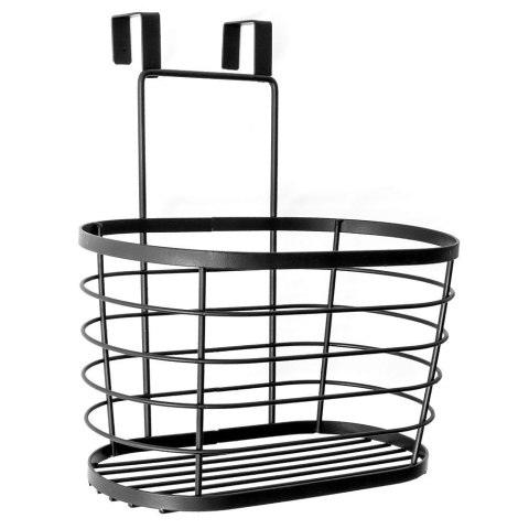 KOSZYK ZAWIESZANY NA DRZWI SZAFKI METALOWY CZARNY 26,5X23,5X30,5 CM VILDE 229004