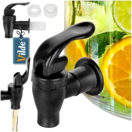 KRANIK KRAN DO SŁOJA SŁOIKA DYSTRYBUTORA NA NAPOJE CZARNY MATOWY VILDE 139668