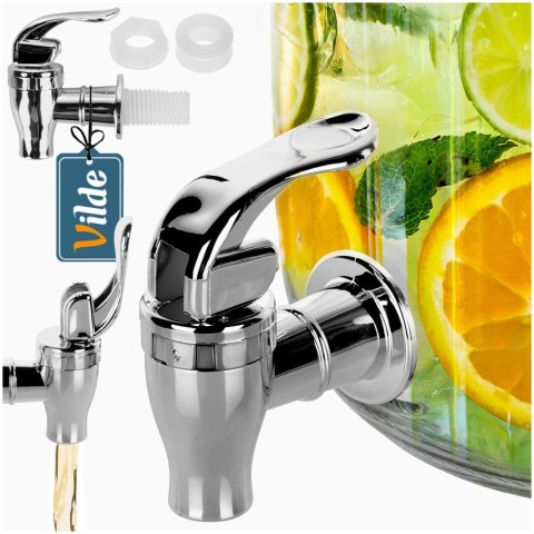 KRANIK KRAN DO SŁOJA SŁOIKA DYSTRYBUTORA NA NAPOJE SREBRNY VILDE 139666