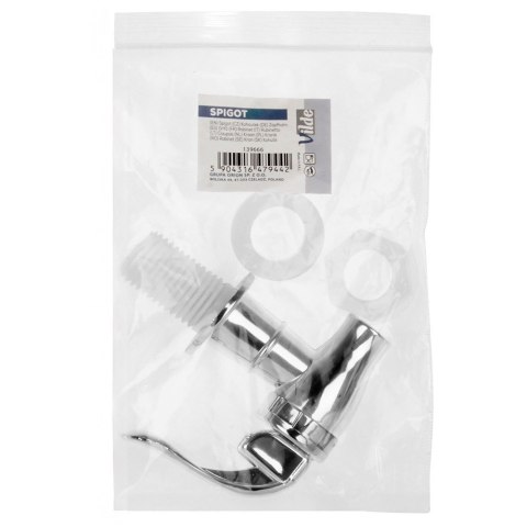 KRANIK KRAN DO SŁOJA SŁOIKA DYSTRYBUTORA NA NAPOJE SREBRNY VILDE 139666