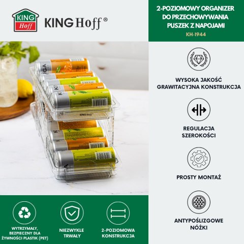 ORGANIZER DO PRZECHOWYWANIA PUSZEK 2-POZIOMOWY NA PUSZKI KINGHOFF KH-1944