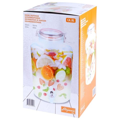 SŁÓJ SŁOIK DO NAPOJÓW Z KRANIKIEM 8L ELEGANCE CUISINE 139347