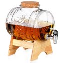 SŁÓJ SŁOIK DO NAPOJÓW Z KRANIKIEM I STOJAKIEM 3L DYSTRYBUTOR NA NAPOJE BECZKA VILDE 139750
